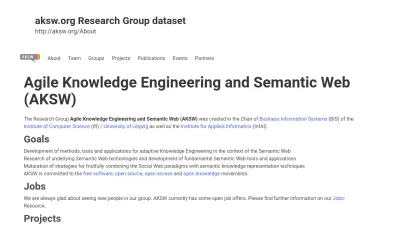 Screenshot of Aksw.org
