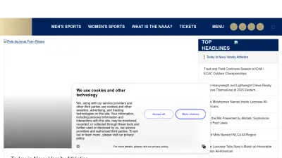 Screenshot of Navysports.com