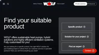 Screenshot preview of wolf.eu