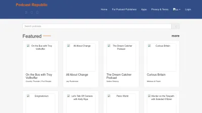 Screenshot of Podcastrepublic.net