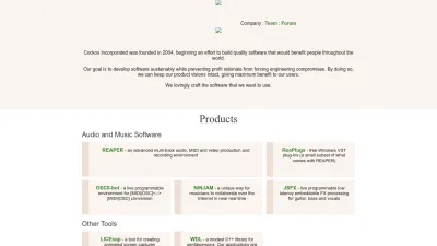 Screenshot of Cockos.com