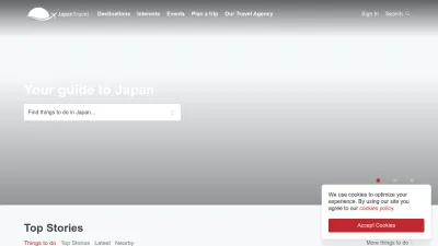 Screenshot of En.japantravel.com