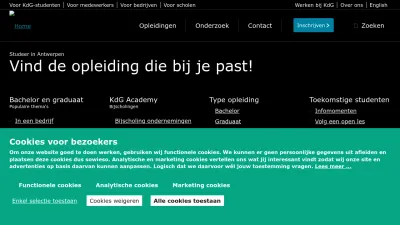 Screenshot of Kdg.be