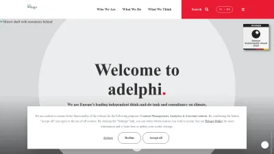 Screenshot of Adelphi.de
