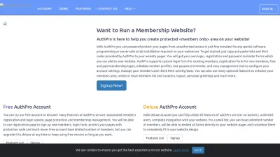 Screenshot of Authpro.com