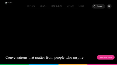 Screenshot of Aspenideas.org