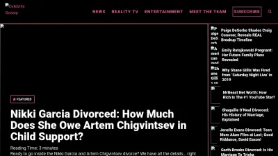 Screenshot of Thehollywoodgossip.com