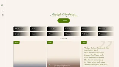 Screenshot preview of tolkiengateway.net