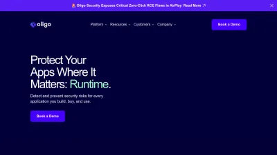 Screenshot of Oligo.security