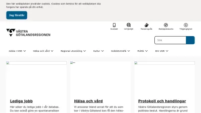 Screenshot of Vgregion.se