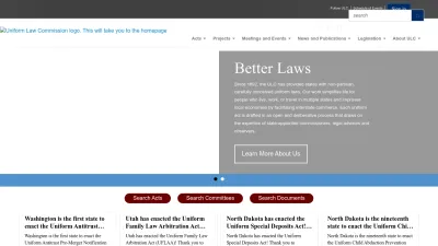 Screenshot of Uniformlaws.org