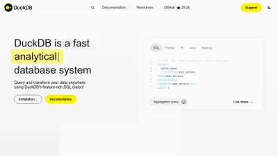 Screenshot preview of duckdb.org