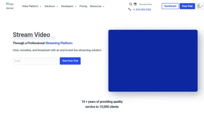 Screenshot of Dacast.com