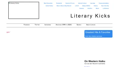 Screenshot of Litkicks.com