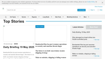 Screenshot of Lloydslist.com