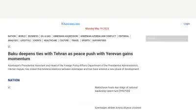 Screenshot of Azernews.az