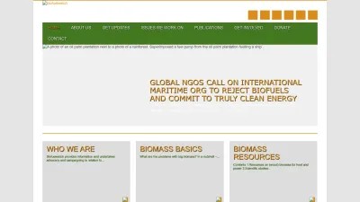 Screenshot of Biofuelwatch.org.uk
