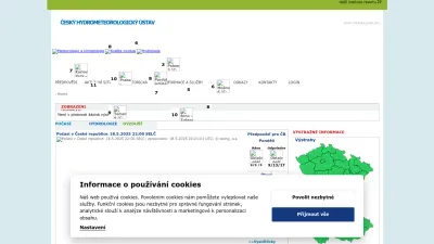 Screenshot of Chmi.cz