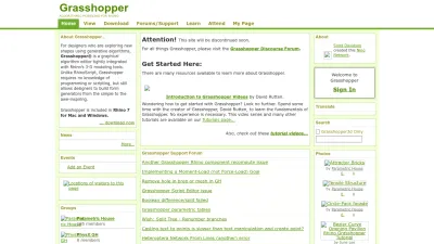 Screenshot of Grasshopper3d.com