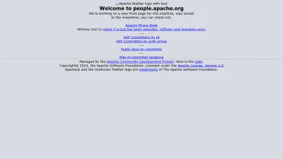 Screenshot of People.apache.org
