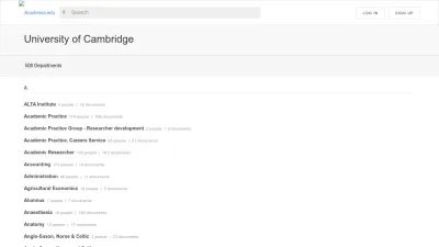 Screenshot of Cambridge.academia.edu