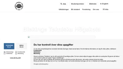 Screenshot of Bth.se