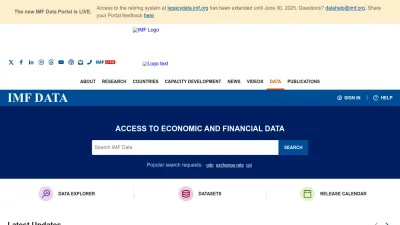 Screenshot of Data.imf.org