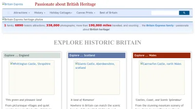 Screenshot of Britainexpress.com