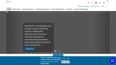 Screenshot of Nata.org