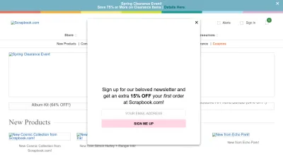 Screenshot of Scrapbook.com