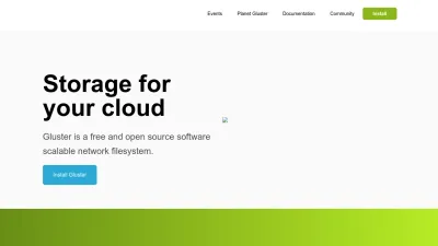Screenshot of Gluster.org