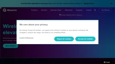 Screenshot preview of iqmetrix.com