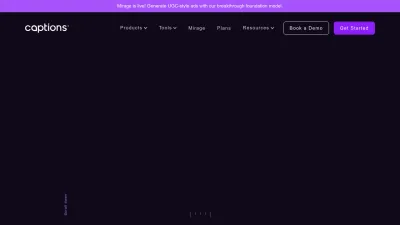 Screenshot of Captions.ai