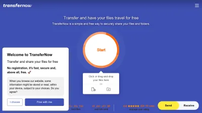 Screenshot preview of transfernow.net