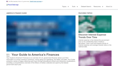 Screenshot of Fiscaldata.treasury.gov