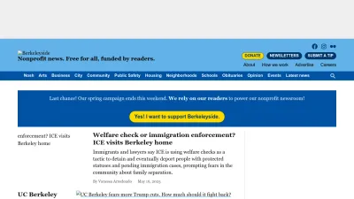 Screenshot of Berkeleyside.org