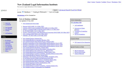 Screenshot of Nzlii.org