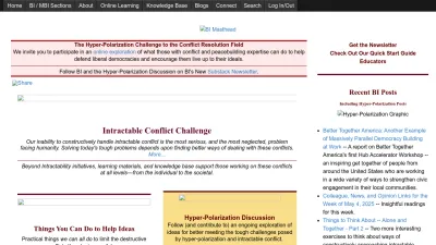 Screenshot of Beyondintractability.org