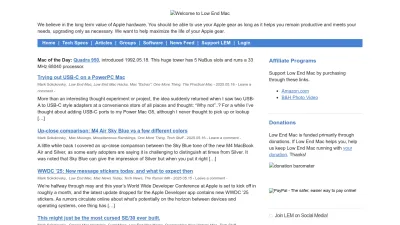 Screenshot of Lowendmac.com