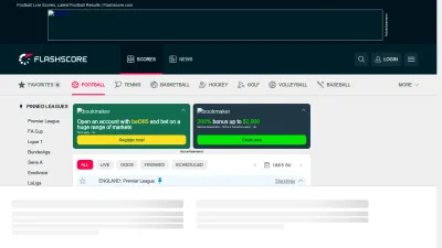 Screenshot of Flashscore.com
