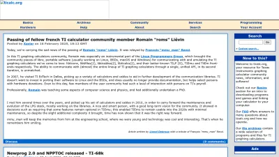 Screenshot of Ticalc.org