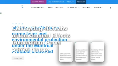 Screenshot of Ozone.unep.org