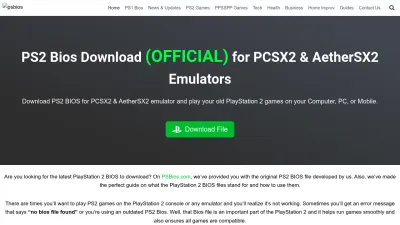 Screenshot preview of psbios.com