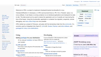 Screenshot of Criu.org