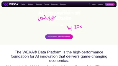 Screenshot of Weka.io