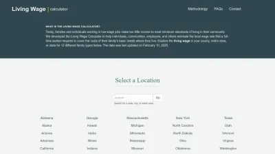 Screenshot of Livingwage.mit.edu