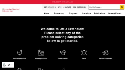 Screenshot of Extension.umd.edu