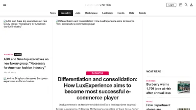 Screenshot preview of fashionunited.com