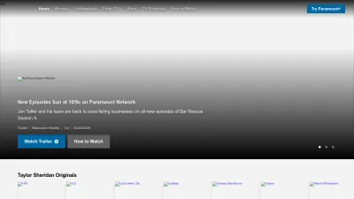 Screenshot preview of paramountnetwork.com