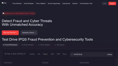 Screenshot preview of ipqualityscore.com
